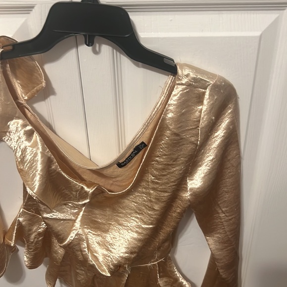 Nasty Gal Champagne Blouse - Picture 2 of 4
